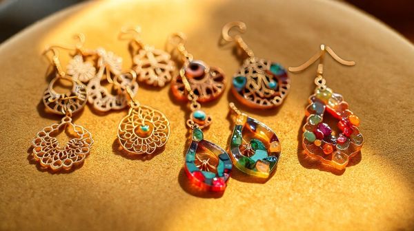 10 modèles tendance de boucles d'oreilles en résine artisanales